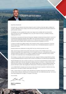 Chairman’s Letter Chairman’s Letter Dear Fellow Shareholder,  Operating and Financial Review