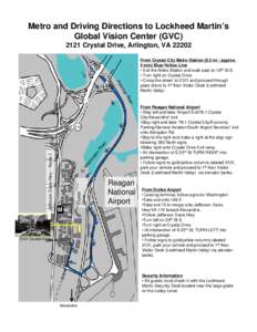 Driving Directions to  Washington Operations[removed]Crystal Drive, Arlington, VA
