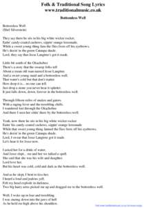 Folk & Traditional Song Lyrics - Bottomless Well