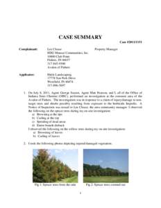 CASE SUMMARY Case #[removed]Complainant: Lee Clouse HDG Mansur Communities, Inc.