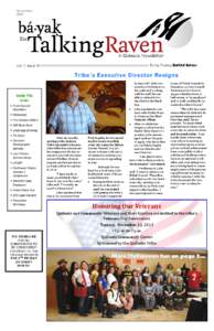 November 2013 Vol. 7, Issue 10  Tribe’s Executive Director Resigns
