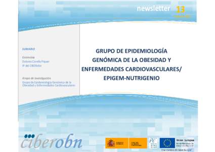 CIBERobn, Newsletter num 13, Dolores Corella.pub