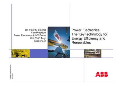 ABB Group / Companies listed on the New York Stock Exchange / High-voltage direct current / Business / Renewable energy / Power electronics / Engineering / Electricity generation / Power station / Technology / Low-carbon economy / ABB Asea Brown Boveri