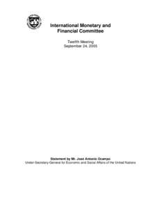 IMFC Statement by Mr. José Antonio Ocampo, Under-Secretary-General for Economic and Social Affairs of the United Nations, September 24, 2005