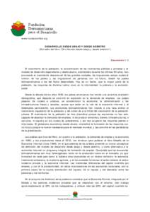 www.fundacionfide.org DESARROLLO DESDE ABAJO Y DESDE ADENTRO (Extraído del libro “Otro Mundo desde abajo y desde adentro”) Documento 1/3