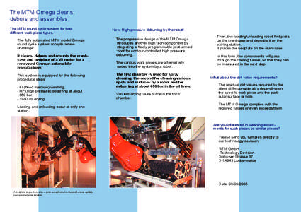 Plastics industry / Printmaking / Crankcase / Robot / MTM / Mechanical engineering / Technology / Manufacturing / Burr / Cryogenics / Metalworking terminology