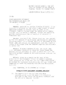 IN THE CIRCUIT COURT OF THE 16TH JUDICIAL CIRCUIT OF THE STATE OF FLORIDA , IN AND FOR MONROE COUNTY ADMINISTRATIVE ORDERIN RE :