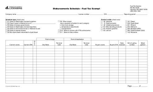 Click here to START or CLEAR, then hit the TAB button  Fuel Tax Section PO Box 9228 Olympia, WA[removed][removed]