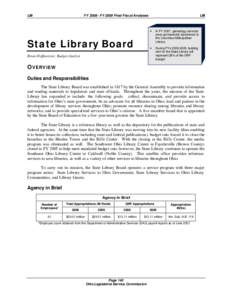 LIB  FY[removed]FY 2009 Final Fiscal Analyses State Library Board