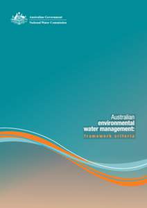 a	  Australian environmental water management: 2012 framework criteria Australian environmental