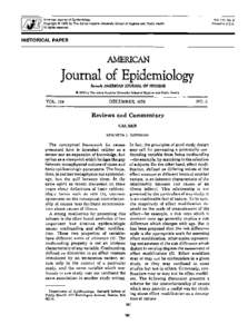 Epidemiology / Risk factors / Causality / Conditionals / Philosophy of science / Sufficient causes / Confounding / Component causes / Synergy / Health / Statistics / Medicine