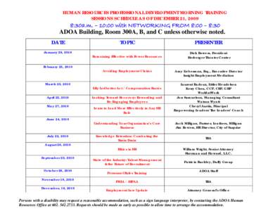 Microsoft Word - Morning Training Schedule2010-final.rtf