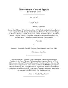 United States Court of Appeals For the Eighth Circuit ___________________________ No___________________________ Larry C. Flynt