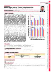 Foods 04  Improving quality of Surimi using rare sugars (Keywords: D-Psicose, Frozen surimi, Freezing) ●Research representative