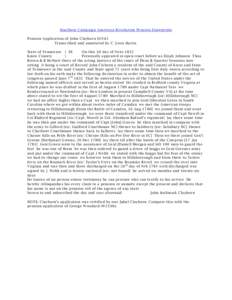 Southern Campaign American Revolution Pension Statements Pension Application of John Clayborn S1945 Transcribed and annotated by C. Leon Harris State of Tennessee } SS On this 3d day of Octo 1832 Know County