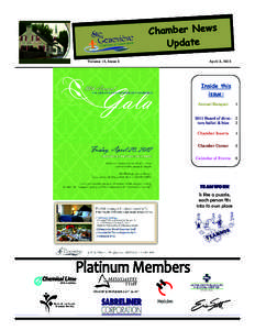 Chamber News Update Volume 12, Issue 5 April 5, 2012