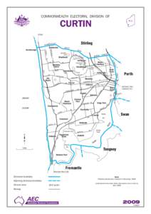 COMMONWEALTH ELECTORAL DIVISION OF WA CURTIN A line