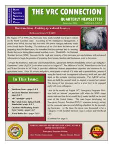 THE VRC CONNECTION QUARTERLY NEWSLETTER November 2011 VOLUME 3, ISSUE 4