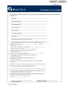 Print Form  11F-HT QC Je soussigné/nous soussignés, r econnaissons par les présentes que les r enseignements suivants constituent les modalités de notre location :