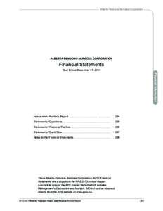 Treasury Board and Finance Annual Report[removed]including Financial Statements) - June 30, 2014