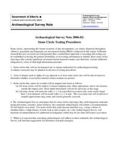 Microsoft Word - Archaeological Survey Note[removed]Stone Circle Testing Procedures.doc