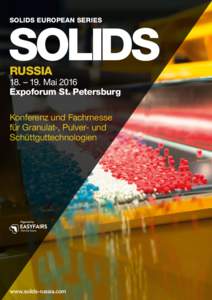 SOLIDS EUROPEAN SERIES  SOLIDS RUSSIA  18. – 19. Mai 2016