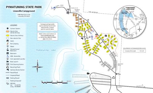 Linesville Campground Pymatuning State Park Map, Pennsylvania State Parks