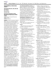 [removed]Federal Register / Vol. 63, No[removed]Monday, November 30, [removed]Rules and Regulations ENVIRONMENTAL PROTECTION AGENCY