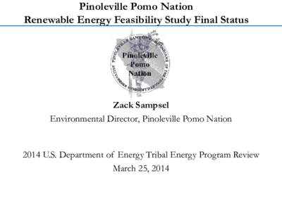 Pinoleville Pomo Nation Renewable Energy Feasibility Study Final Status