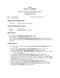 Dynamic stochastic general equilibrium / Macroeconomic model / Journal of Economic Dynamics and Control / Econometrics / Eric Ghysels / Macroeconomics / Economics / Fellows of the Econometric Society