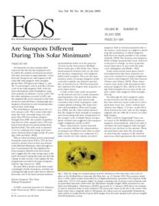 Eos, Vol. 90, No. 30, 28 July[removed]VOLUME 90 NUMBER 30