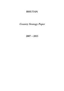 Country Strategy Paper Bhutan[removed]