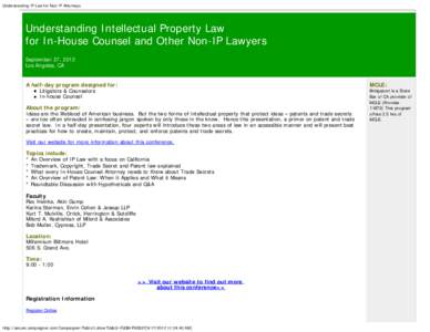 Understanding IP Law for Non IP Attorneys