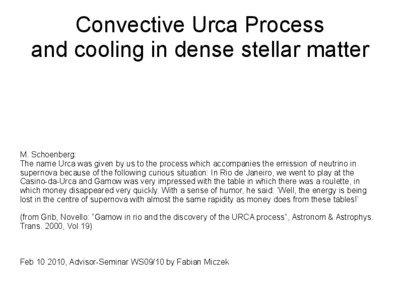 Convective Urca Process and cooling in dense stellar matter