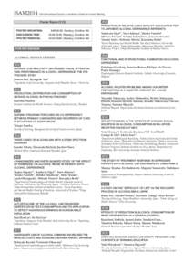 ISAM2014 16th International Society of Addiction Medicine Annual Meeting Poster Room[removed]POSTER MOUNTING: 8:00-10:00, Sunday, October 5th 11:40-12:40, Monday, October 6th