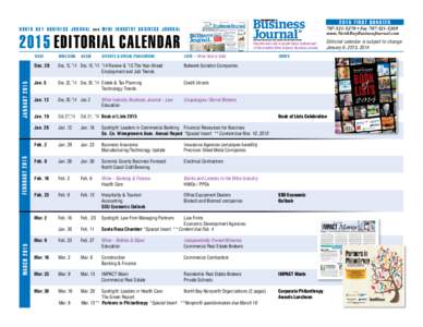 2015 FIRST QUARTER NORTH BAY BUSINESS JOURNAL and • Fax
