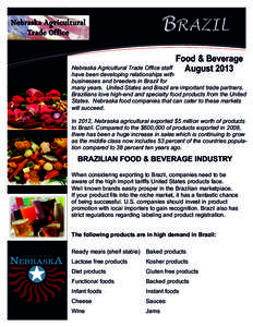 BRAZIL  Information Food & Beverage August 2013