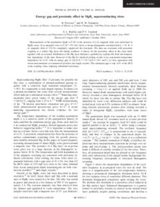 RAPID COMMUNICATIONS  PHYSICAL REVIEW B, VOLUME 64, 180501共R兲 Energy gap and proximity effect in MgB2 superconducting wires R. Prozorov* and R. W. Giannetta