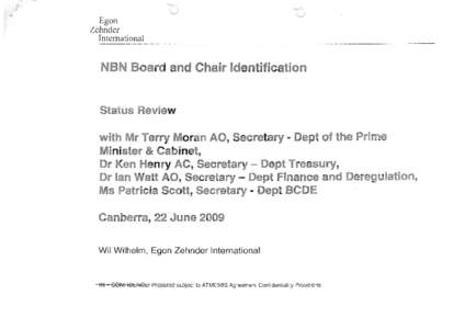 . Egon Zehnder International  NBN Board and Chair Identification