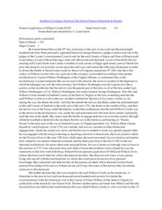 Southern Campaign American Revolution Pension Statements & Rosters Pension Application of William Combs R2187 Sarah Ann Combs Transcribed and annotated by C. Leon Harris  VA