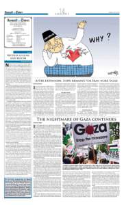 SUNDAY, JULY 20, 2014  ANALYSIS THE LEADING INDEPENDENT DAILY IN THE ARABIAN GULF