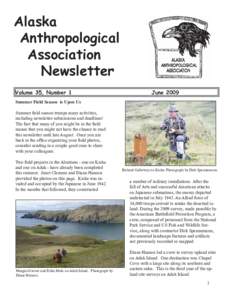 Alaska Anthropological Association Newsletter Volume 35, Number 1