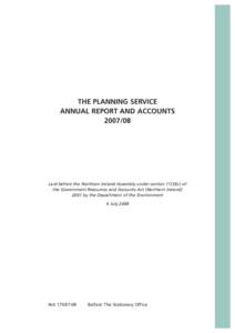 THE PLANNING SERVICE  ANNUAL REPORT AND ACCOUNTS[removed]