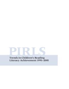 Trends in Children's Reading Literacy Achievement 1991—2001, Front Matter