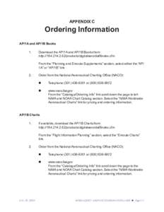 APPENDIX C  Ordering Information AP/1A and AP/1B Books 1.