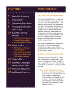 National School Lunch Act / Breakfast / School meal / Reduced price meal / United States Department of Agriculture / Food and drink / School Breakfast Program