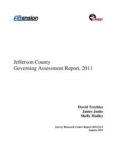 Jefferson County Governing Assessment Report, 2011 David Trechter James Janke Shelly Hadley