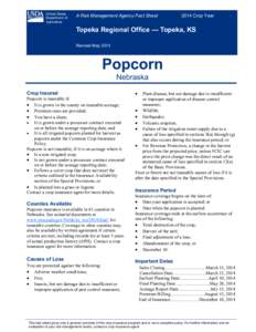 opeka Regional Office Nebraska Popcorn Fact Sheet