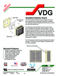 VDG  Vandalism Detector Guard Back Plate