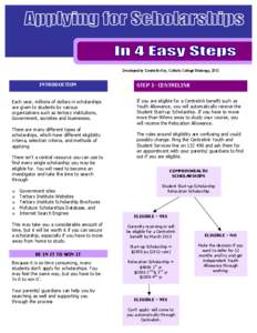 Scholarships in 4 Easy Steps 2013